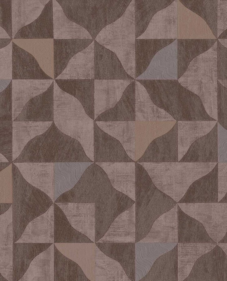 Tapety Yara - Geometrická tapeta na zeď, hnědá, Sensory Eijffinger Geometrická tapeta na zeď, hnědá, Sensory Eijffinger - Tapety Yara