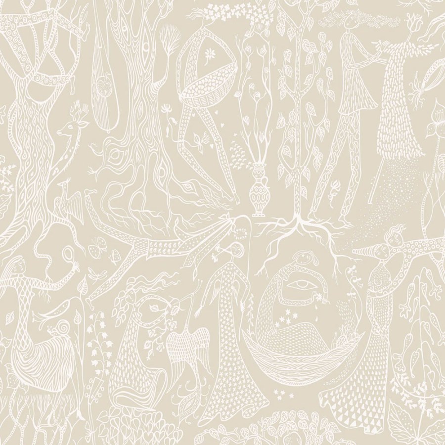 Tapety Yara - Tapeta na zeď, béžová, stromy, květiny, Scandinavian Designers, Borastapeter Tapeta na zeď, béžová, stromy, květiny, Scandinavian Designers, Borastapeter - Tapety Yara