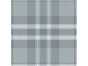 Tapety Yara - Tapeta na zeď, šedo-modrá, imitace kostkovaná látky, Heirloom, Superfresco Easy Tapeta na zeď, šedo-modrá, imitace kostkovaná látky, Heirloom, Superfresco Easy