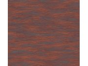 Tapety Yara - Tapeta na zeď, vínovo-oranžovo-modrá, imitace látky, vlnky, Ray, Masureel Tapeta na zeď, vínovo-oranžovo-modrá, imitace látky, vlnky, Ray, Masureel