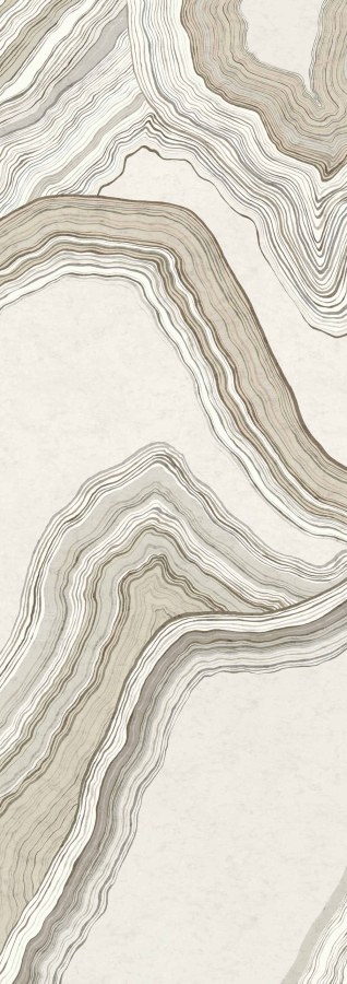 Abstraktní obrazová tapeta na zeď, šedá, hnědá, Pruhy, Erosion, Masureel Abstraktní obrazová tapeta na zeď, šedá, hnědá, Pruhy, Erosion, Masureel
