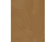 Tapeta na zeď, oranžovo-hnědá, vlnky, Calm Crafted, Eijffinger Tapety Yara