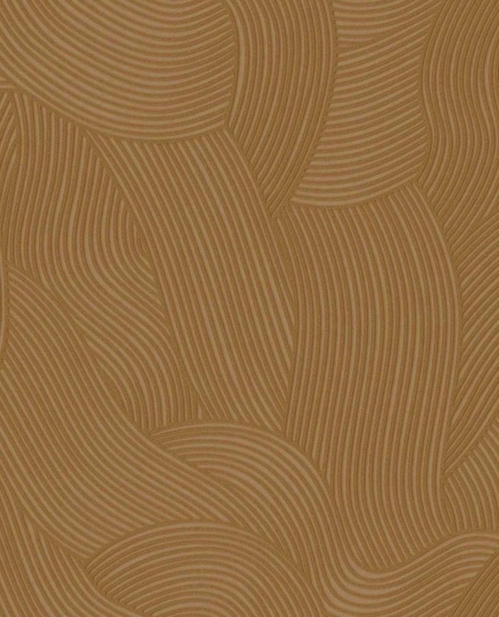 Tapety Yara - Tapeta na zeď, oranžovo-hnědá, vlnky, Calm Crafted, Eijffinger Tapeta na zeď, oranžovo-hnědá, vlnky, Calm Crafted, Eijffinger - Tapety Yara