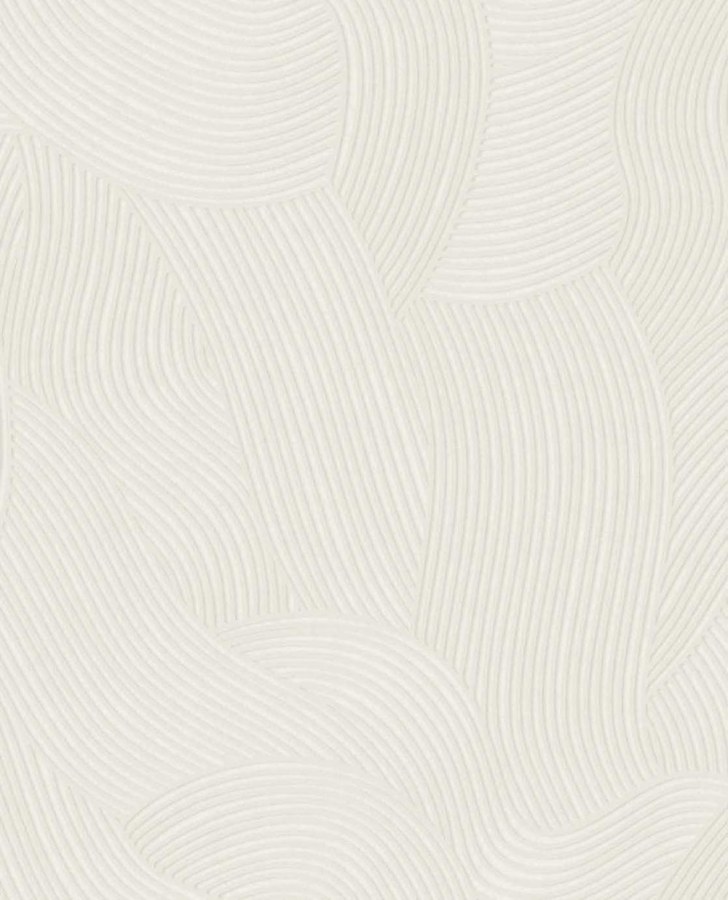 Tapety Yara - Tapeta na zeď, bílo-krémová, vlnky, Calm Crafted, Eijffinger Tapeta na zeď, bílo-krémová, vlnky, Calm Crafted, Eijffinger - Tapety Yara