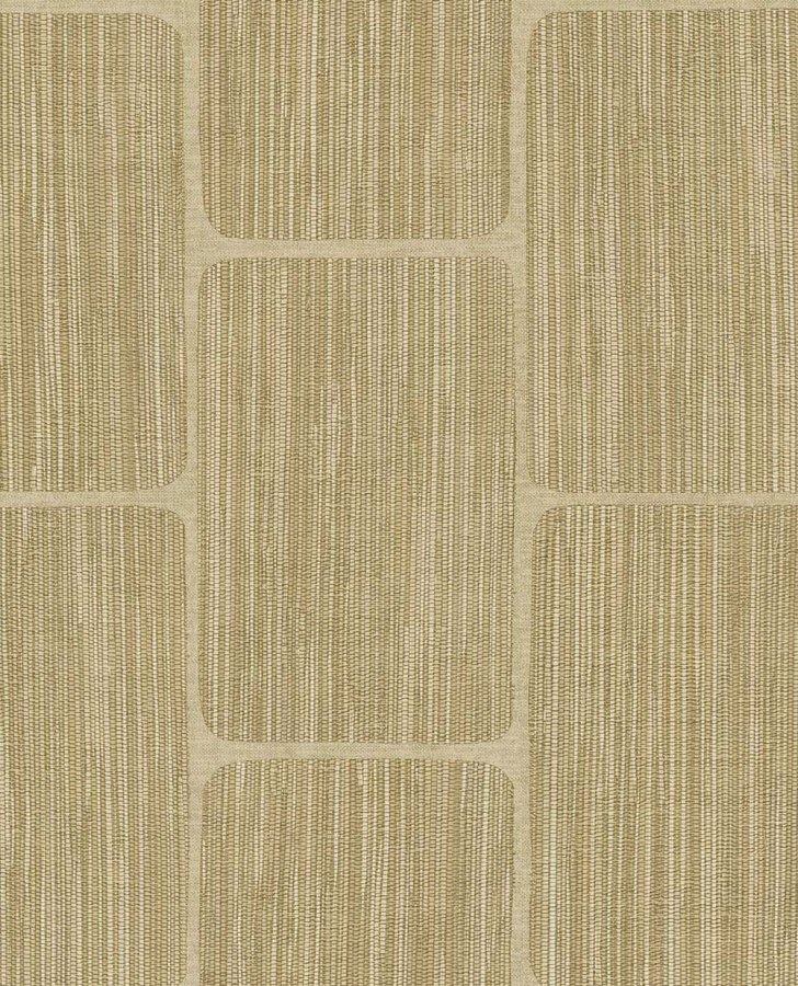 Geometrická tapeta na zeď, písková žlutá, Calm Crafted, Eijffinger - Tapety Yara