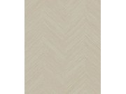 Geometrická tapeta na zeď, šedo-béžová, imitace rohože, Calm Crafted, Eijffinger