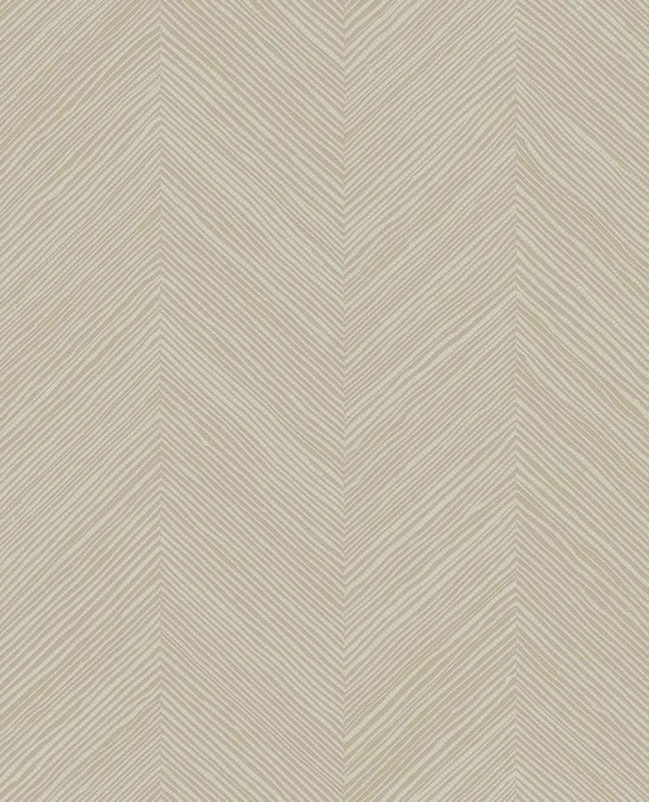 Geometrická tapeta na zeď, šedo-béžová, imitace rohože, Calm Crafted, Eijffinger - Tapety Yara