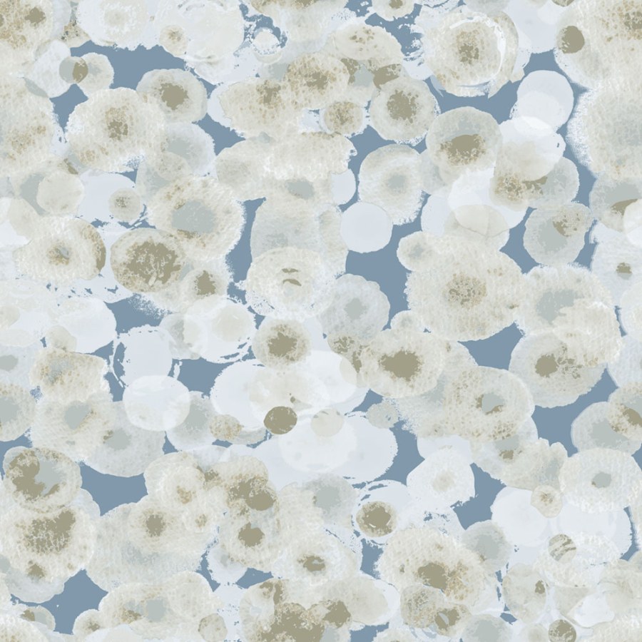 Modrá tapeta na zeď, bubliny, Mika, ICH Wallcoverings Modrá tapeta na zeď, bubliny, Mika, ICH Wallcoverings