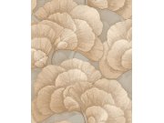Tapety Yara - Tapeta na zeď, šedo-bežová, zlatá, listy Gingka, Renaissance, Design Id R Tapeta na zeď, šedo-bežová, zlatá, listy Gingka, Renaissance, Design Id R