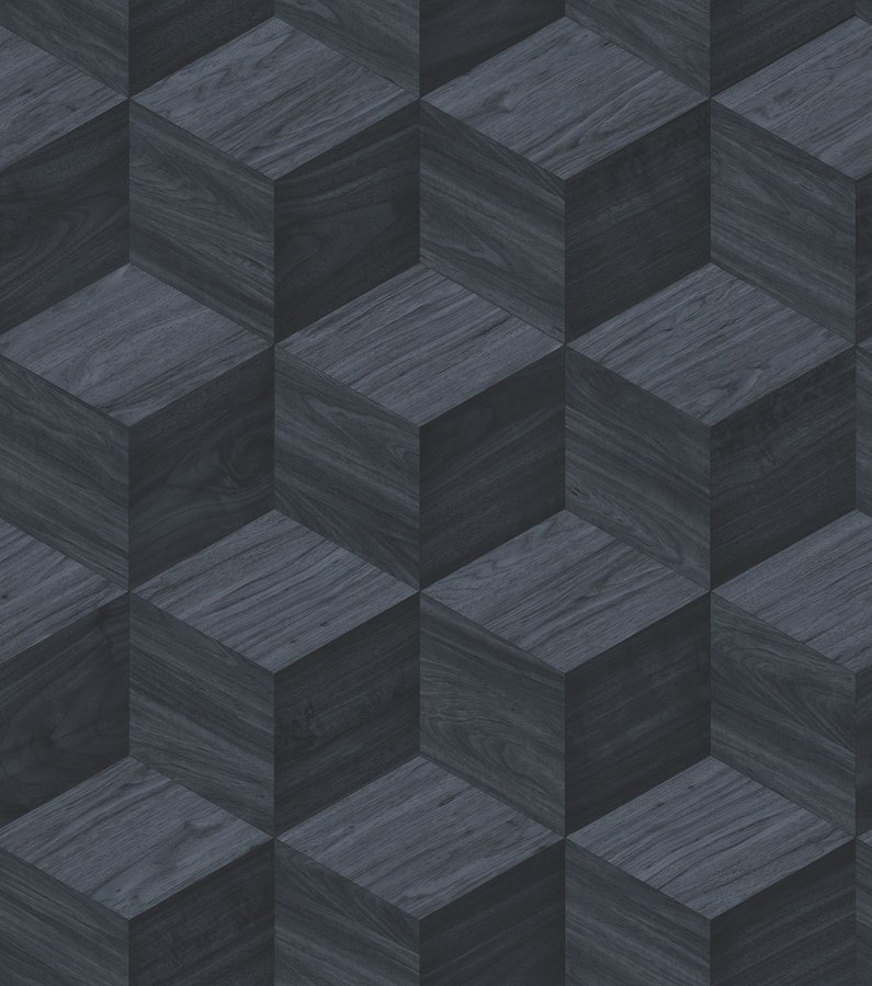 Tapety Yara - 3D tapeta na zeď, tmavě modrá, imitace dřeva, Renaissance, Design Id 3D tapeta na zeď, tmavě modrá, imitace dřeva, Renaissance, Design Id - Tapety Yara