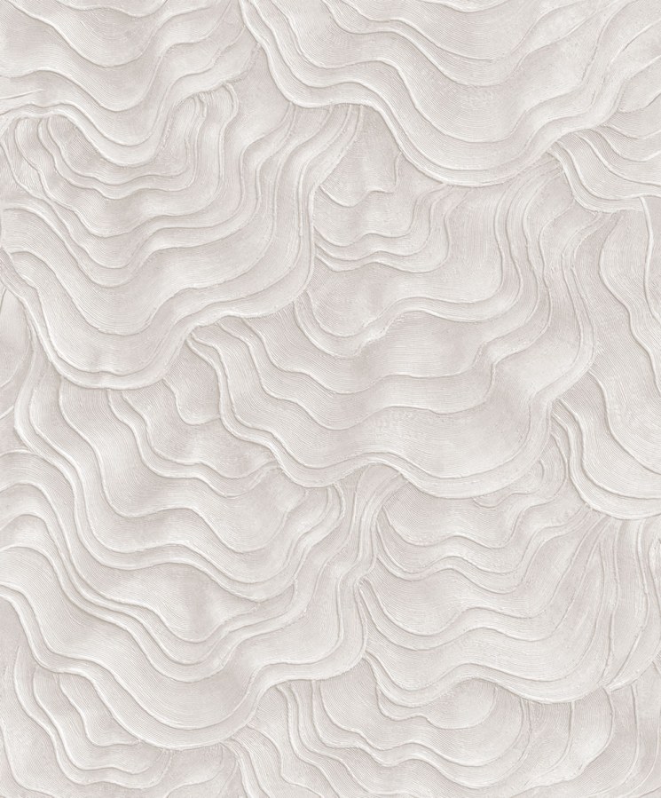 Tapeta na zeď, šedo-béžová (taupe), vlnky, Tide, Marburg - Tapety Yara