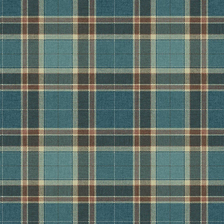 Tapeta Stirling, modrá, červená, Carl Robinson Edition 24 The Highlands