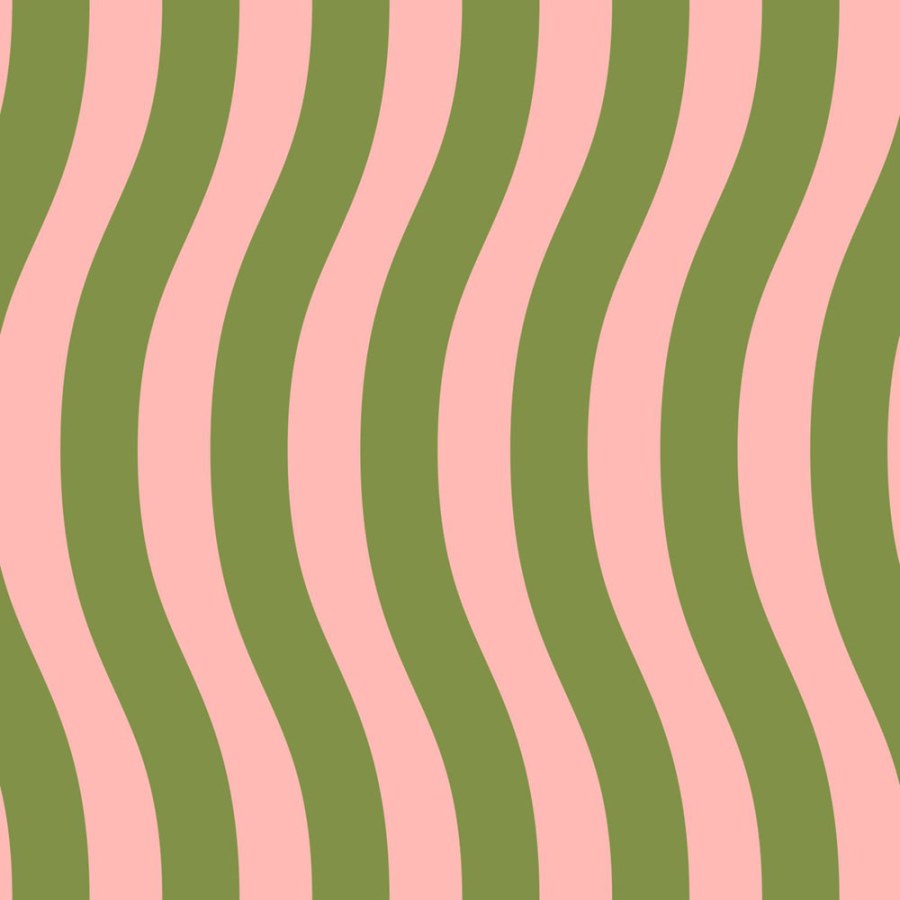 Tapeta s vlnitými pruhy, zeleno-růžová, Color Pop, Esta Home - Tapety Yara