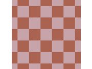 Tapety Yara - Tapeta se šachovnicovým vzorem, červeno-hnědá, růžová, Color Pop, Esta Home Tapeta se šachovnicovým vzorem, červeno-hnědá, růžová, Color Pop, Esta Home