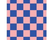 Tapety Yara - Tapeta se šachovnicovým vzorem, růžová, modrá, Color Pop, Esta Home Tapeta se šachovnicovým vzorem, růžová, modrá, Color Pop, Esta Home