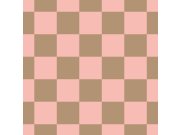 Tapety Yara - Tapeta se šachovnicovým vzorem, zlato-hnědá, starorůžová, Color Pop, Esta Home Tapeta se šachovnicovým vzorem, zlato-hnědá, starorůžová, Color Pop, Esta Home