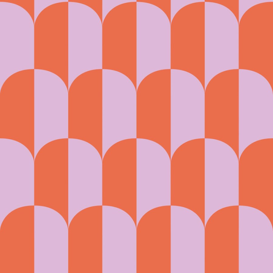 Tapeta s ArtDeco vzorem, růžová, červená, Color Pop, Esta Home - Tapety Yara