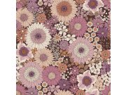 Tapety Yara - Retro tapeta s květinami, fialová / purpurová, Floral Fever, Esta Home Retro tapeta s květinami, fialová / purpurová, Floral Fever, Esta Home