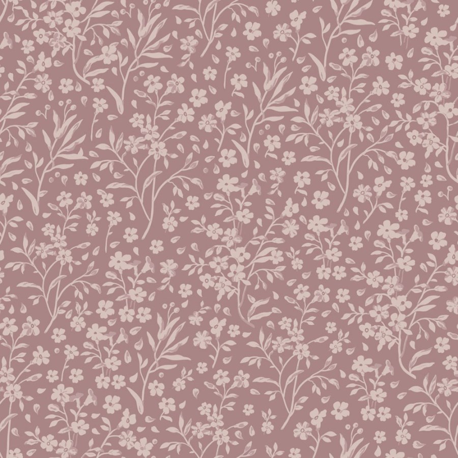 Tapeta s drobnými květinami, béžovo-růžová (pudrová), Floral Fever, Esta Home - Tapety Yara