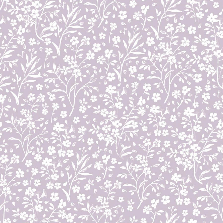 Tapety Yara - Tapeta s drobnými květinami, fialová, Floral Fever, Esta Home Tapeta s drobnými květinami, fialová, Floral Fever, Esta Home - Tapety Yara