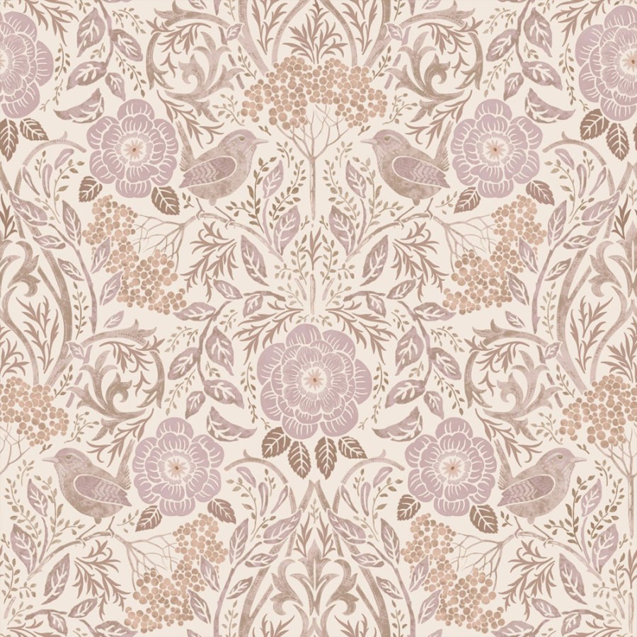 Tapety Yara - Tapeta s květinami a ptáky, béžová, Floral Fever, Esta Home Tapeta s květinami a ptáky, béžová, Floral Fever, Esta Home - Tapety Yara