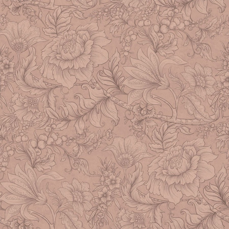 Tapeta s květinami a listy, růžová, Floral Fever, Esta Home Tapeta s květinami a listy, růžová, Floral Fever, Esta Home
