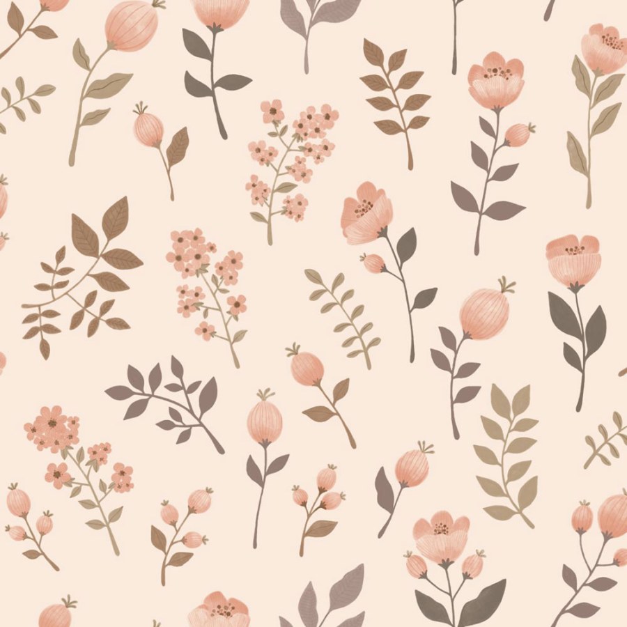 Tapety Yara - Tapeta s květinami, růžová, béžová, Floral Fever, Esta Home Tapeta s květinami, růžová, béžová, Floral Fever, Esta Home - Tapety Yara